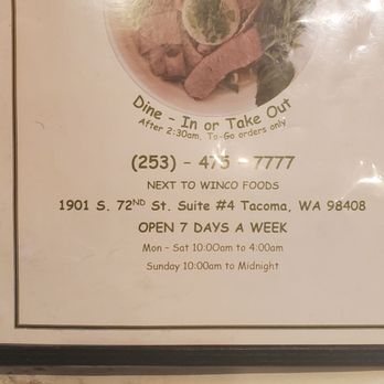 Pho Ever - the menu for a restaurant - Vietnamese Near Me - Tacoma, Washington