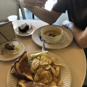 Bird Bakery - Spinach Artichoke Grilled Cheese and Egg Salad Sandwich and squash corn chowder soup - Desserts Near Me - San Antonio, Texas Bird Bakery - Spinach Artichoke Grilled Cheese and Egg Salad Sandwich and squash corn chowder soup - Desserts Near Me - San Antonio, Texas