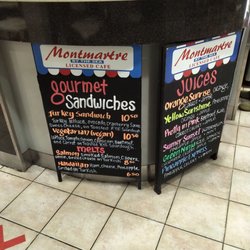 Montmartre by the Sea Cafe - Sandwich menu