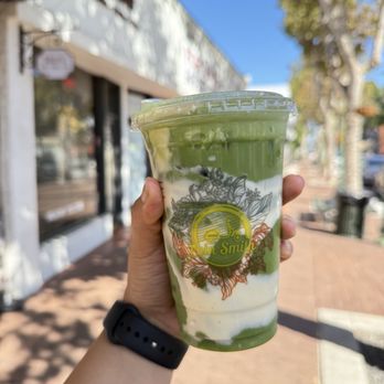 Phin Smith - Banana Matcha with Macadamia Milk - Coffee & Tea Near Me - Garden Grove, California