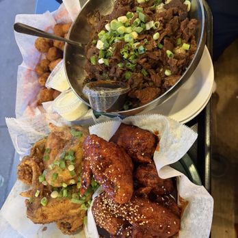 Crisp - 10 Whole Wings Steak rice Seoul Steak Bowl Marty's Magic Fried Shrooms - Korean Near Me - Chicago, Illinois