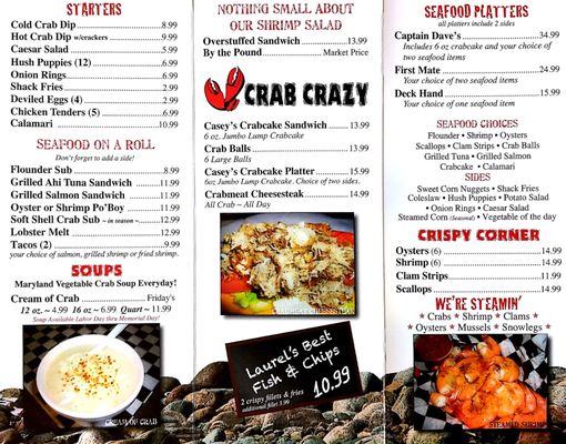 Menu photo 1 Casey's Crab Company Laurel, MD