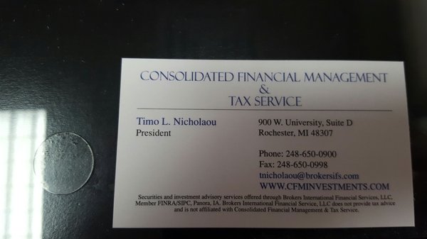 Consolidated Financial Management & Tax Services