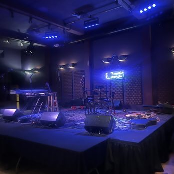 Bright Box Theater - stage with blue lighting - Comedy Clubs Near Me - Winchester, Virginia