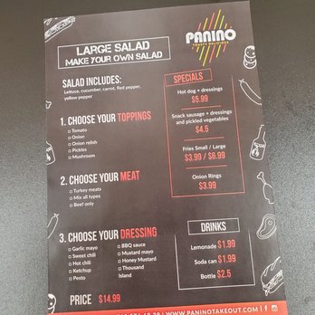 Panino Toasty Delicious  - he price of the sandwich - Sandwiches Near Me - Brooklyn, New York
