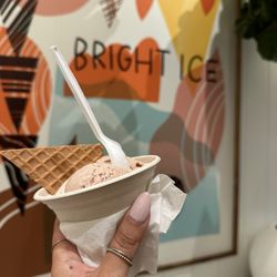 Bright Ice - "Roasted Strawberries with Brown Sugar and Balsamic" Ice Cream