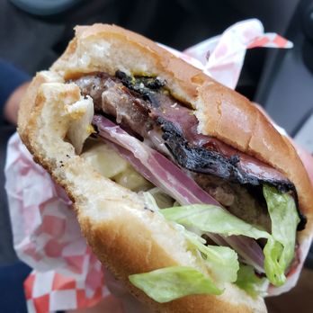 Ahn's Quarter Pound Burger - Pastrami burger! A must try! - Burgers Near Me - Oakland, California
