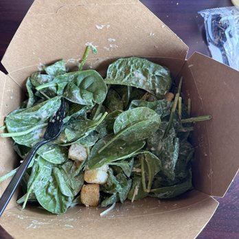 Deer Creek Coffee - "Caesar salad" made with only Spinach - Coffee & Tea Near Me - St Louis, Missouri