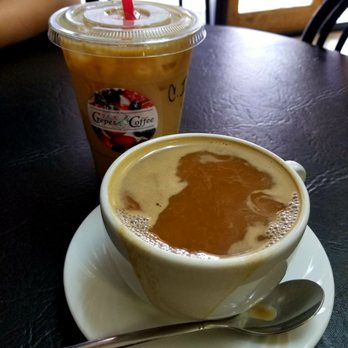 El Cafezito - Caramel coffee and the white chocolate coffee with almond milk. - Creperies Near Me - Phoenix, Arizona