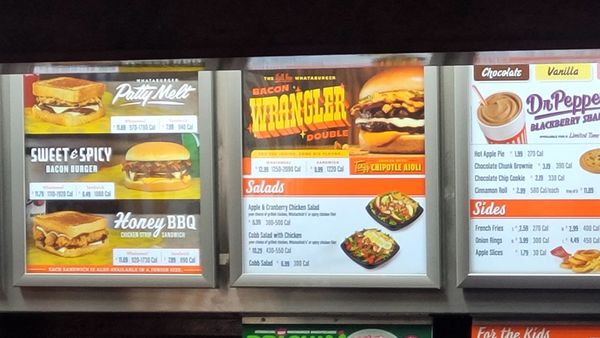 Menu photo 2 Whataburger Hutchins, TX