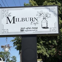 The Milburn Cafe - Sign out front