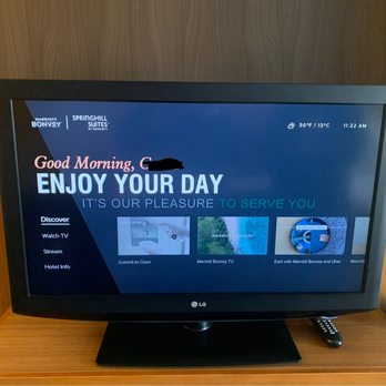 SpringHill Suites Salt Lake City Draper - Personalized touch, greeting on tv.  Good morning, (guest name) Good afternoon, (guest name) Good evening, (guest name) - Hotels Near Me - Draper, Utah