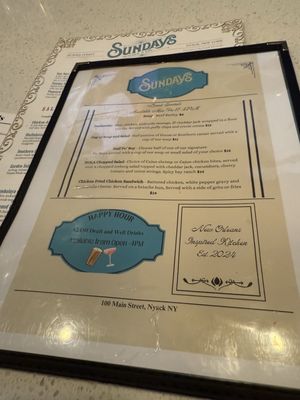 Menu photo 5 Sundays Kitchen & Bar Nyack, NY