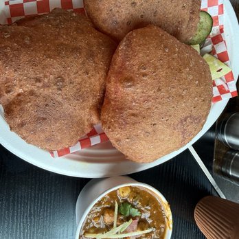 Chai N More - Beetroot puri and Chana masala - Indian Near Me - Bellevue, Washington Chai N More - Beetroot puri and Chana masala - Indian Near Me - Bellevue, Washington