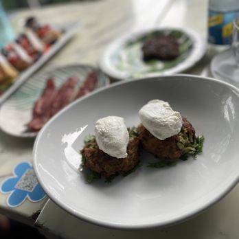 Blue Daisy - Zucchini Hash & Poached Eggs - Creperies Near Me - Santa Monica, California Blue Daisy - Zucchini Hash & Poached Eggs - Creperies Near Me - Santa Monica, California