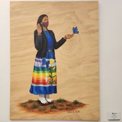Deb Haaland in beautiful traditional dress