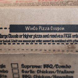 Coupons on pizza box 08.08.25