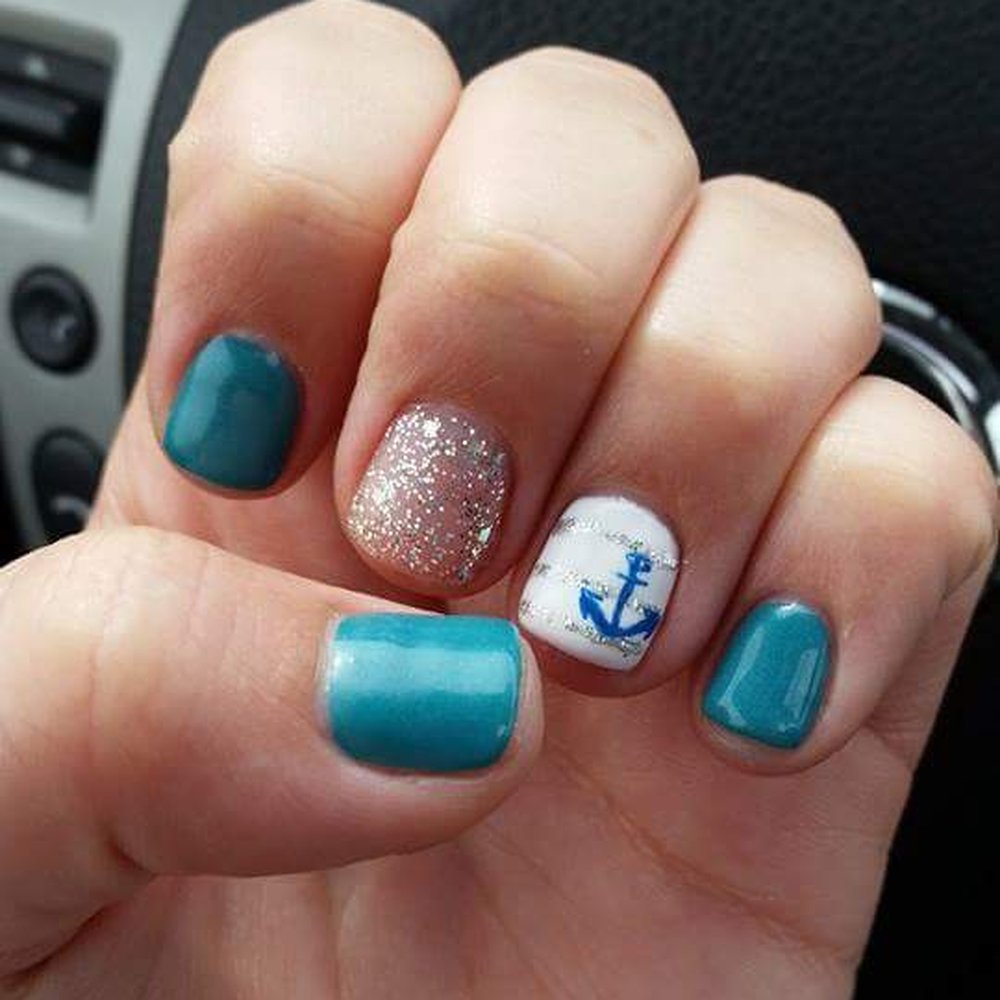 T2 Nails - My nautical nails done by Kim - Nail Salons Near Me - Naperville, Illinois T2 Nails - My nautical nails done by Kim - Nail Salons Near Me - Naperville, Illinois