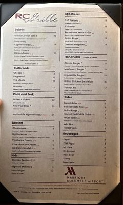 Menu photo 1 River City Grille Columbus, OH