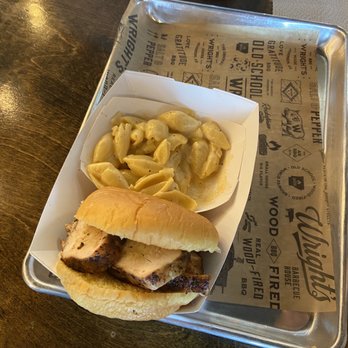 Wrights Barbecue Rogers - "Big Kids" meal for $6. Includes a little more meat, a bun, and one side. - Barbeque Near Me - Rogers, Arkansas