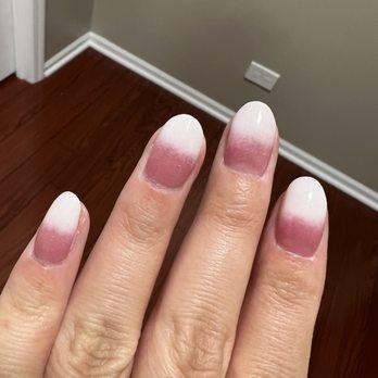 NV Nails Spa - Supposed to be white and pink ombré but got this instead - Nail Salons Near Me - Lake Zurich , Illinois NV Nails Spa - Supposed to be white and pink ombré but got this instead - Nail Salons Near Me - Lake Zurich , Illinois