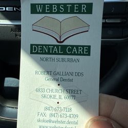 Webster Dental Care North Suburban - Card