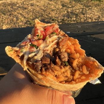 Maya Taqueria - Pastor burrito with black beans - Mexican Near Me - Richmond, California