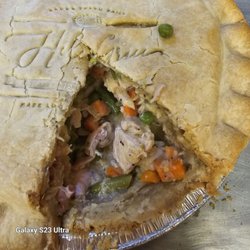 HelenGrace Homemade Pastries - First slice, chicken pot pie.