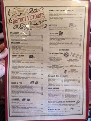 Menu photo 8 Victoires Paris, 75
