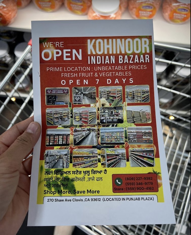 KOHINOOR INDIAN BAZAAR 270 Shaw Ave, Clovis, California