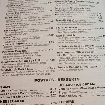Versailles - Sandwich menu - Cuban Near Me - Miami, Florida Versailles - Sandwich menu - Cuban Near Me - Miami, Florida