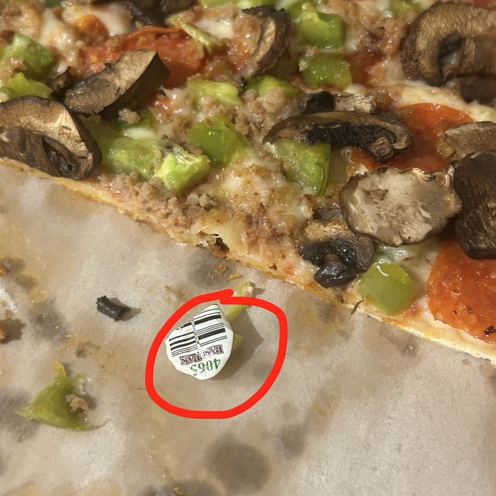It was a sticker :( It was a sticker :(