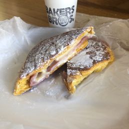 Sandwich de Mallorca with coffee- $2.33 boom! And is delicious