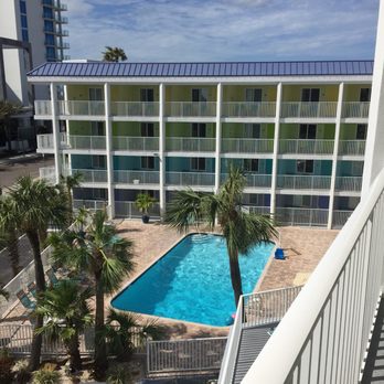 Pelican Pointe - View of pool from room 428 - Hotels Near Me - Clearwater, Florida