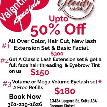 Glocity Salon - We celebrate all month long, you still have time to take advantage of our great promotions, come and enjoy 30%, 40% and even 50% off on all - Eyebrow Services Near Me - Corpus Christi, Texas Glocity Salon - We celebrate all month long, you still have time to take advantage of our great promotions, come and enjoy 30%, 40% and even 50% off on all - Eyebrow Services Near Me - Corpus Christi, Texas