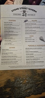 Menu photo 3 Stone Street Tavern New York, NY