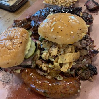 la Barbecue - La Frito Loco and House Made Jalapeno Sausage Link and 1 lb. Pork Ribs - Barbeque Near Me - Austin, Texas la Barbecue - La Frito Loco and House Made Jalapeno Sausage Link and 1 lb. Pork Ribs - Barbeque Near Me - Austin, Texas
