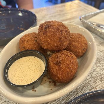 Frog & the Hen - Fried Mac and cheese balls - Southern Near Me - Augusta, Georgia Frog & the Hen - Fried Mac and cheese balls - Southern Near Me - Augusta, Georgia