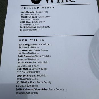 Nascere Vineyards - Wine list - Wineries Near Me - Chico, California