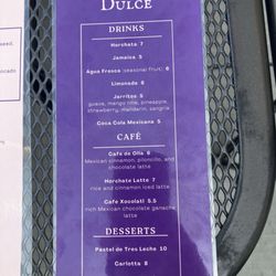 Juana Ines - Drink menu