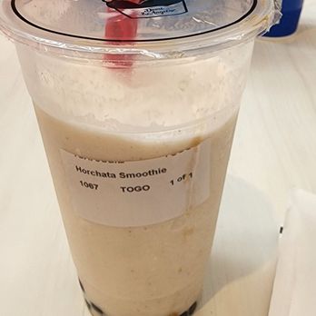 Devil & Angel Desserts - Horchata smoothie with boba - Ice Cream & Frozen Yogurt Near Me - Milpitas, California