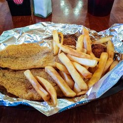 Kain's Tex Mex Family Restaurant - Fried catfish platter. The fish had a an extra bite to it which set it apart.