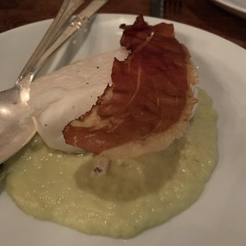 Cascina Spinasse - Halibut with speck. Cooked amazing but the presentation made it look dull/bland. - Italian Near Me - Seattle, Washington Cascina Spinasse - Halibut with speck. Cooked amazing but the presentation made it look dull/bland. - Italian Near Me - Seattle, Washington