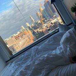 Bed and view. Bed and view.