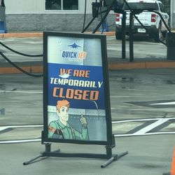 Quick Jet Car Wash - Get used to seeing this sign.