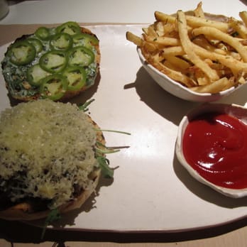 ABC Kitchen - Akaushi ("red cow") Cheeseburger with Herbed Mayo and Pickled Jalapenos ($22). - Breakfast & Brunch Near Me - New York, New York