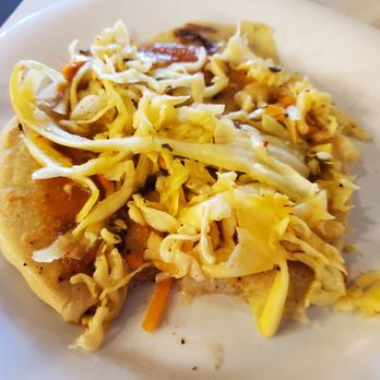 El Pupusodromo - Cheese and loroco pupusa - Salvadoran Near Me - Houston, Texas El Pupusodromo - Cheese and loroco pupusa - Salvadoran Near Me - Houston, Texas