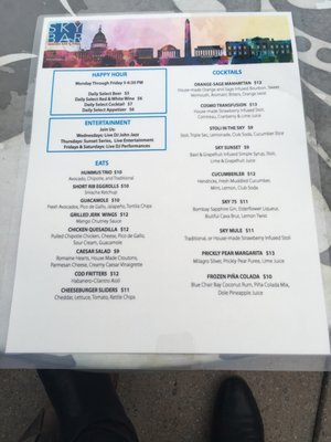 Menu photo 4 Beacon Rooftop Sky Bar Washington, DC, DC
