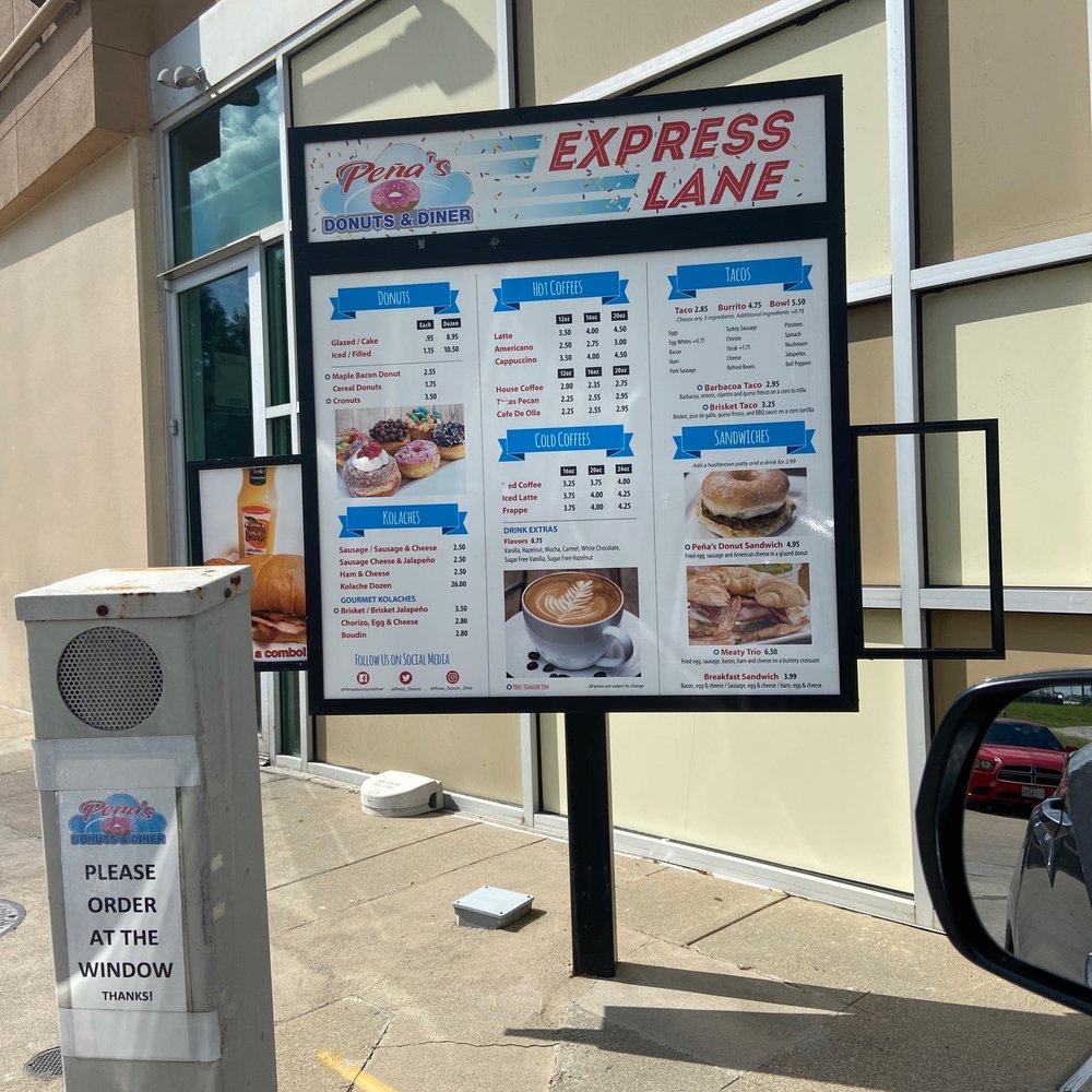 Drive thru menu Drive thru menu