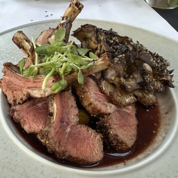 Owen's Bistro - Rack of lamb with mushrooms - New American Near Me - Chino, California Owen's Bistro - Rack of lamb with mushrooms - New American Near Me - Chino, California